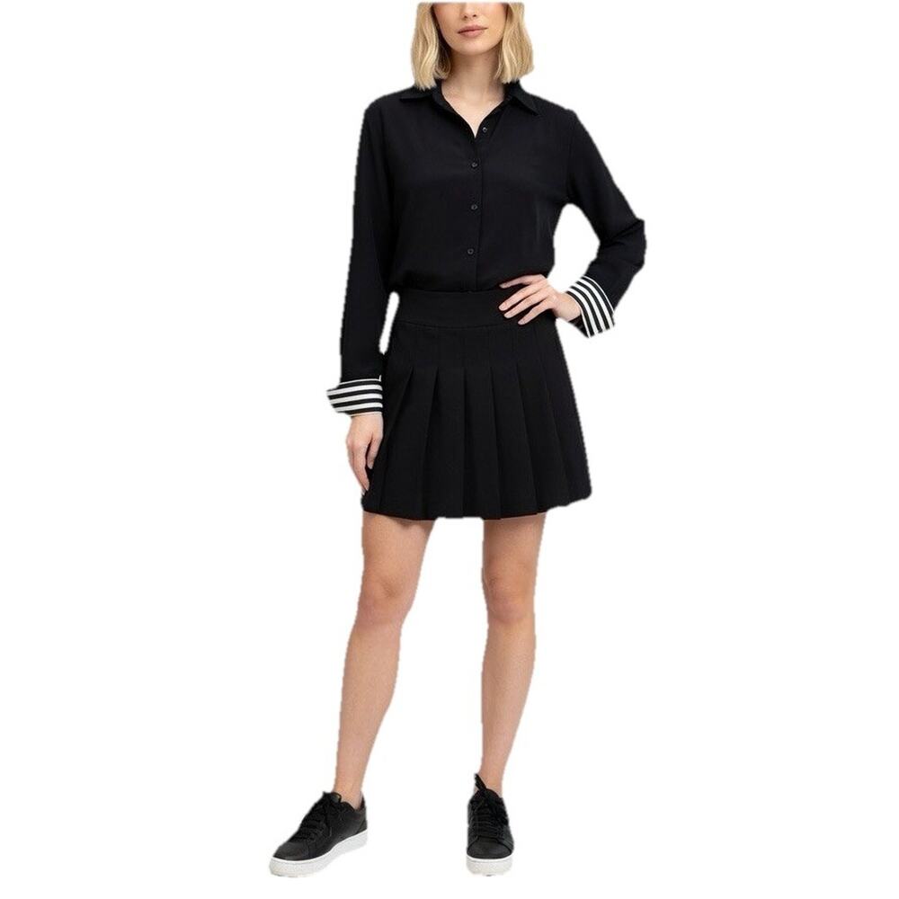 Athleta Women's Black Endless Pleated Skort Tennis Pickleball sz 10